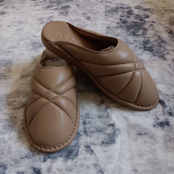Mango MNG Womens Tan Slippers Mules Shoes Size 36 - Picture 1 of 7